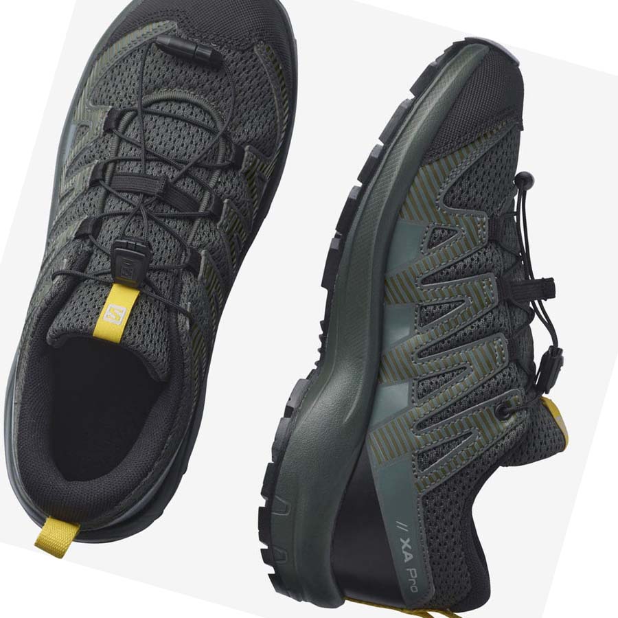 Salomon XA PRO V8 Trail Futócipő Gyerek Olivazöld | HU 3595YXF